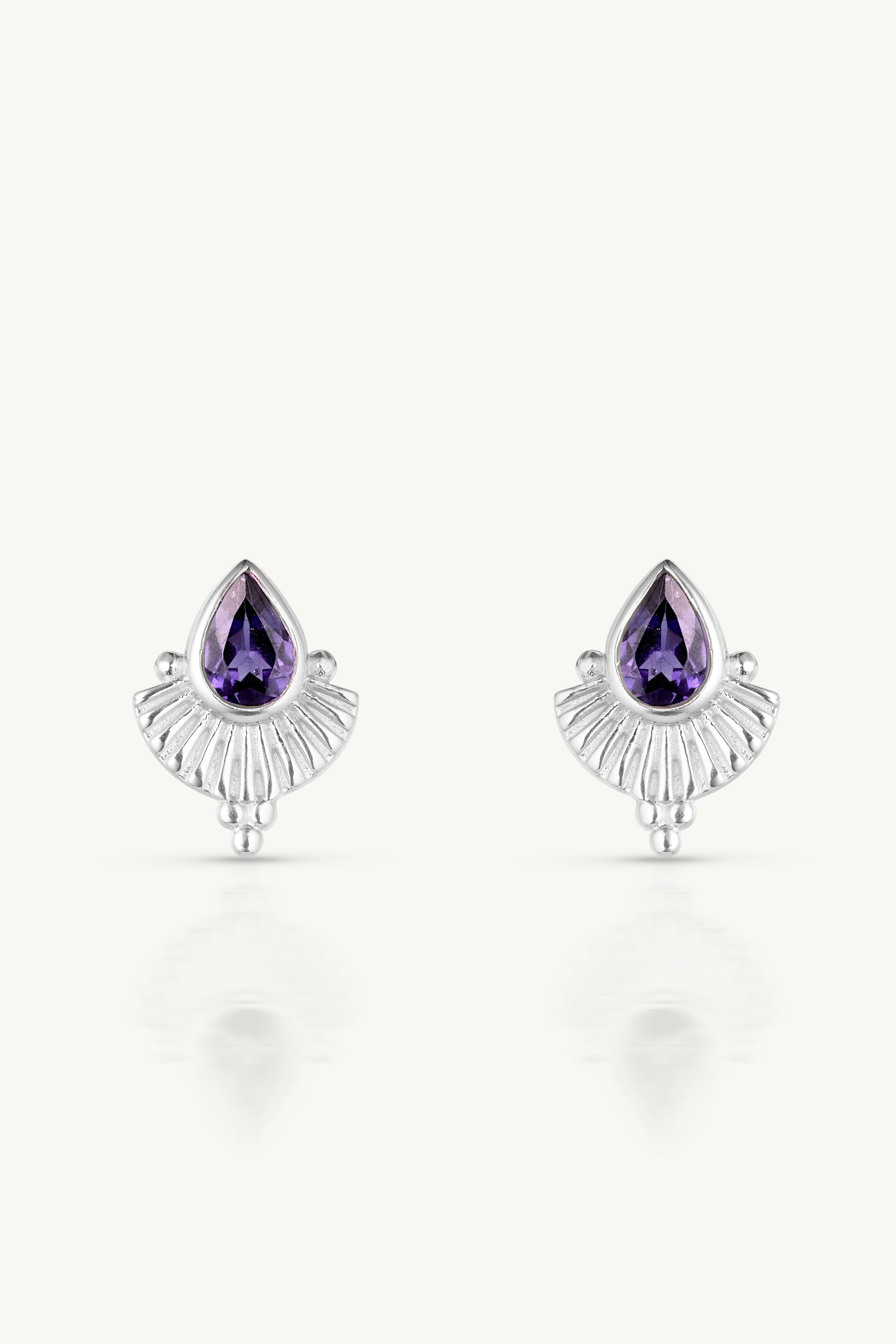 Venus Iolite Silver Earrings for Women - Handmade Sterling Silver Jewelry with Natural Iolite Gemstone - Perfect for Gifts, Parties & Everyday Wear