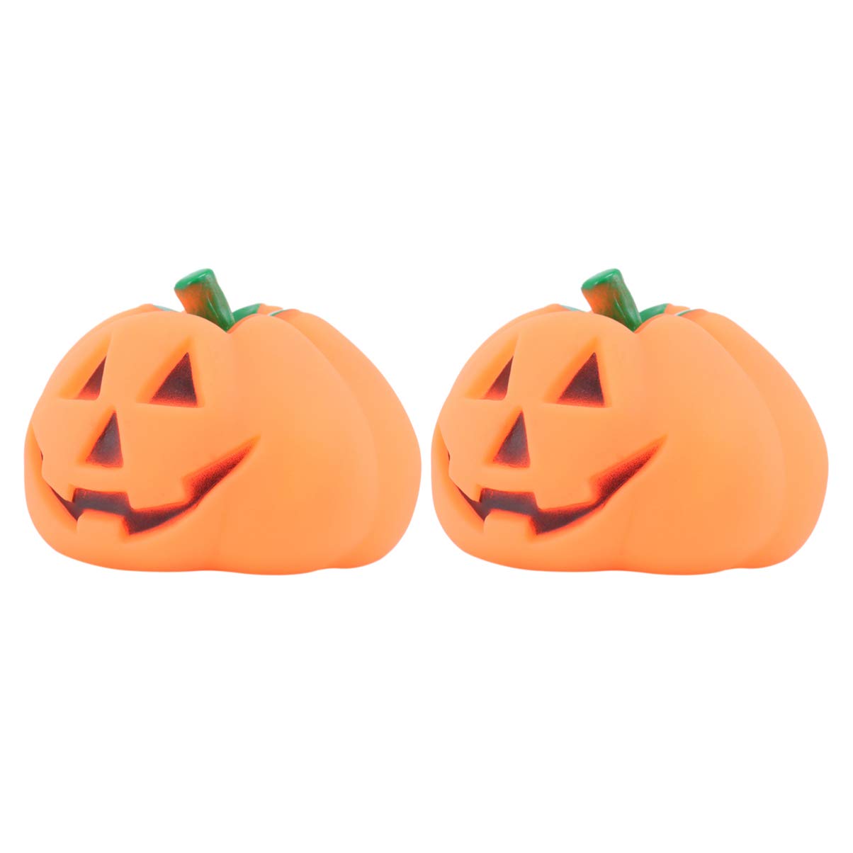 Baluue 2pcs Squeaky Dog Toys - Cartoon Pumpkin Teething Toys for Puppies, Halloween Pet Decor, Plush Molar Chew Toys for Dining Table Decoration and Puppy Playtime