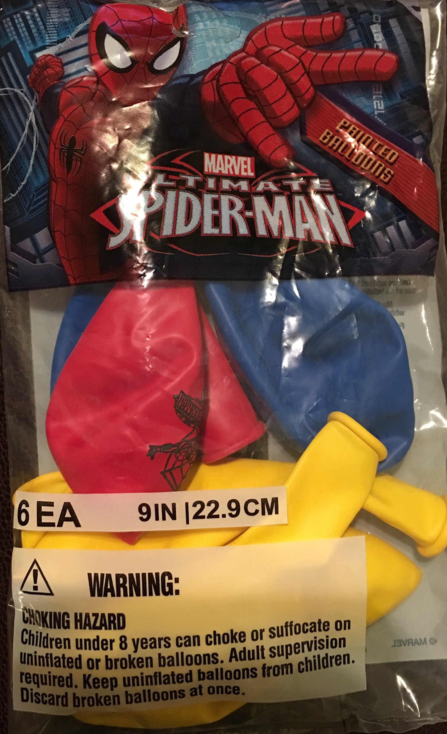 Marvel Ultimate Spider-Man Printed Balloons for Birthday Party Decorations | Superhero Themed Balloons for Kids Party Supplies & Comic Book Lovers