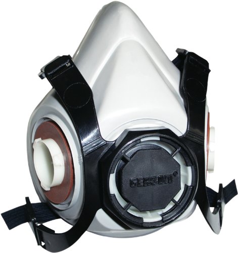 Gerson 9100S Half Face Respirator Mask Reusable with Cartridges, Small Size - Case of 24 for Painting, Woodworking & Chemical Protection