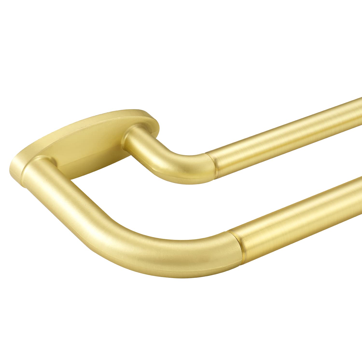Double Curtain Rods Brass - Adjustable 28-48 Inch Room Darkening Window Curtain Rod with 3/4