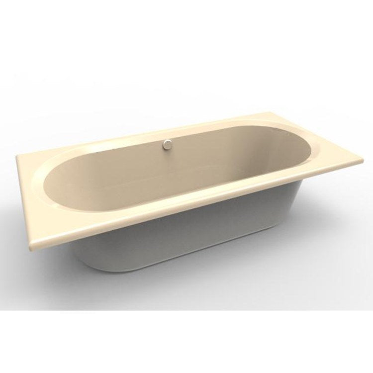 Air Tub Designer Collection Caribe Drop-In Almond Rectangle 8-Jet Gelcoat Bathtub - 72 x 36 x 18.75 Inches - Luxury Soaking Tub for Spa-Like Bathroom Experience