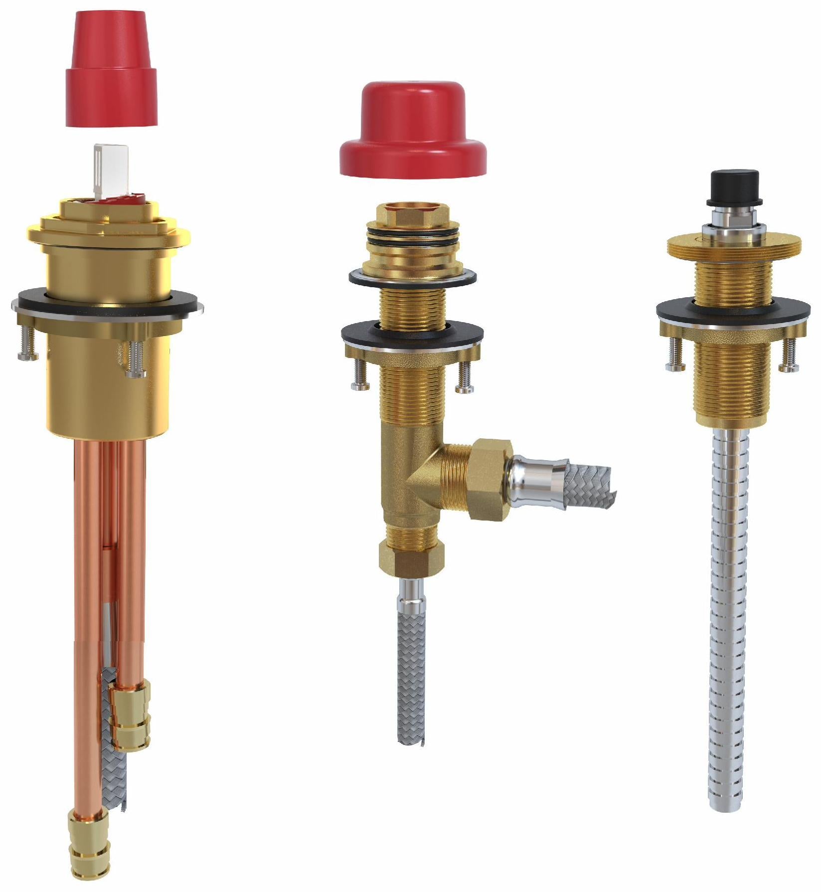 3 Hole Deck Mount Tub Filler Rough-in Valve with Expansion PEX RH66 EX RIOBEL - Perfect for Bathroom Renovations and Shower Installations