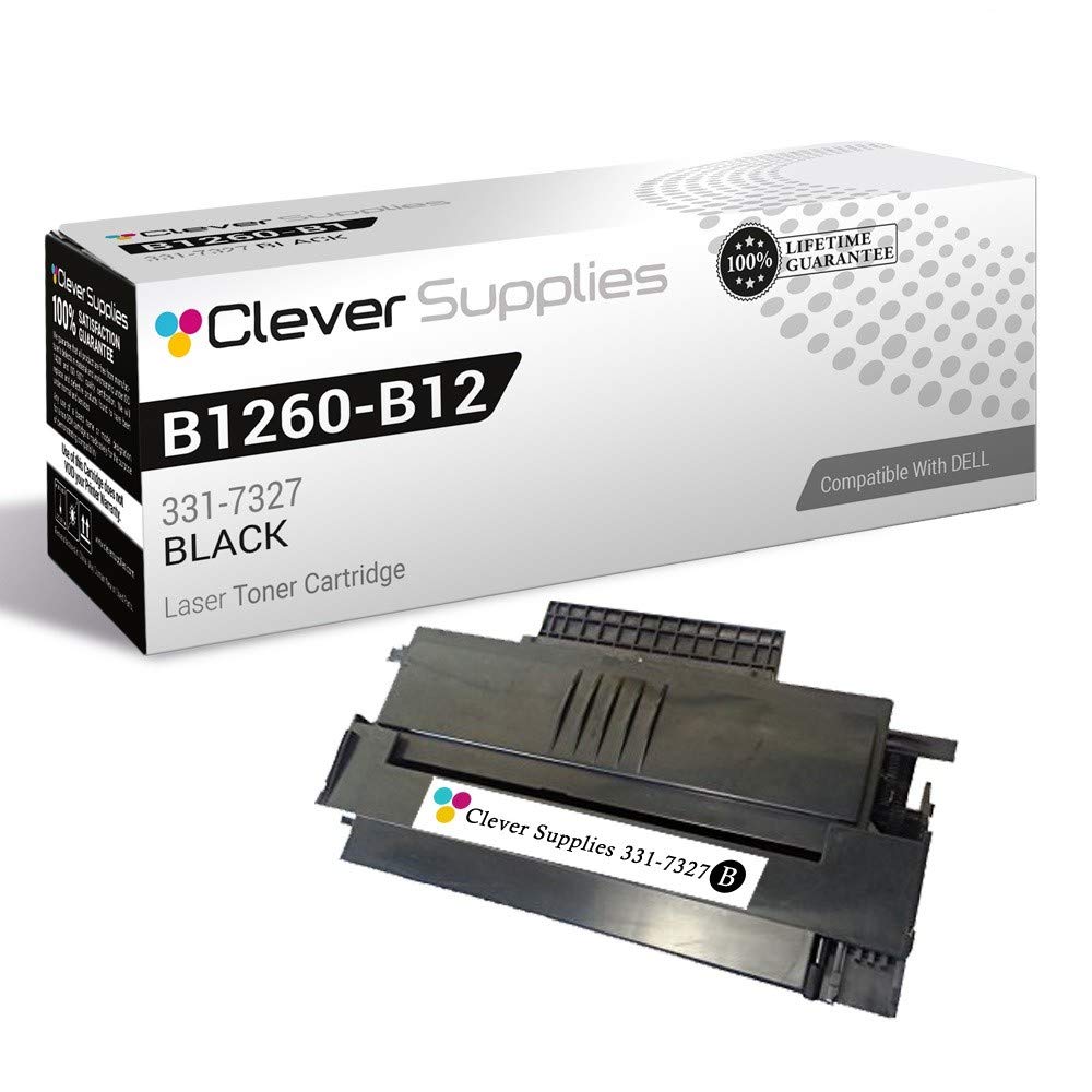 High-Quality CS Compatible Toner Cartridge Replacement for Dell B1260-B1265 (331-7327) - Black Laser Printer Toner for B1260DN, B1260DNF, B1265DFW, B1265DNF - Perfect for Home & Office Printing Needs