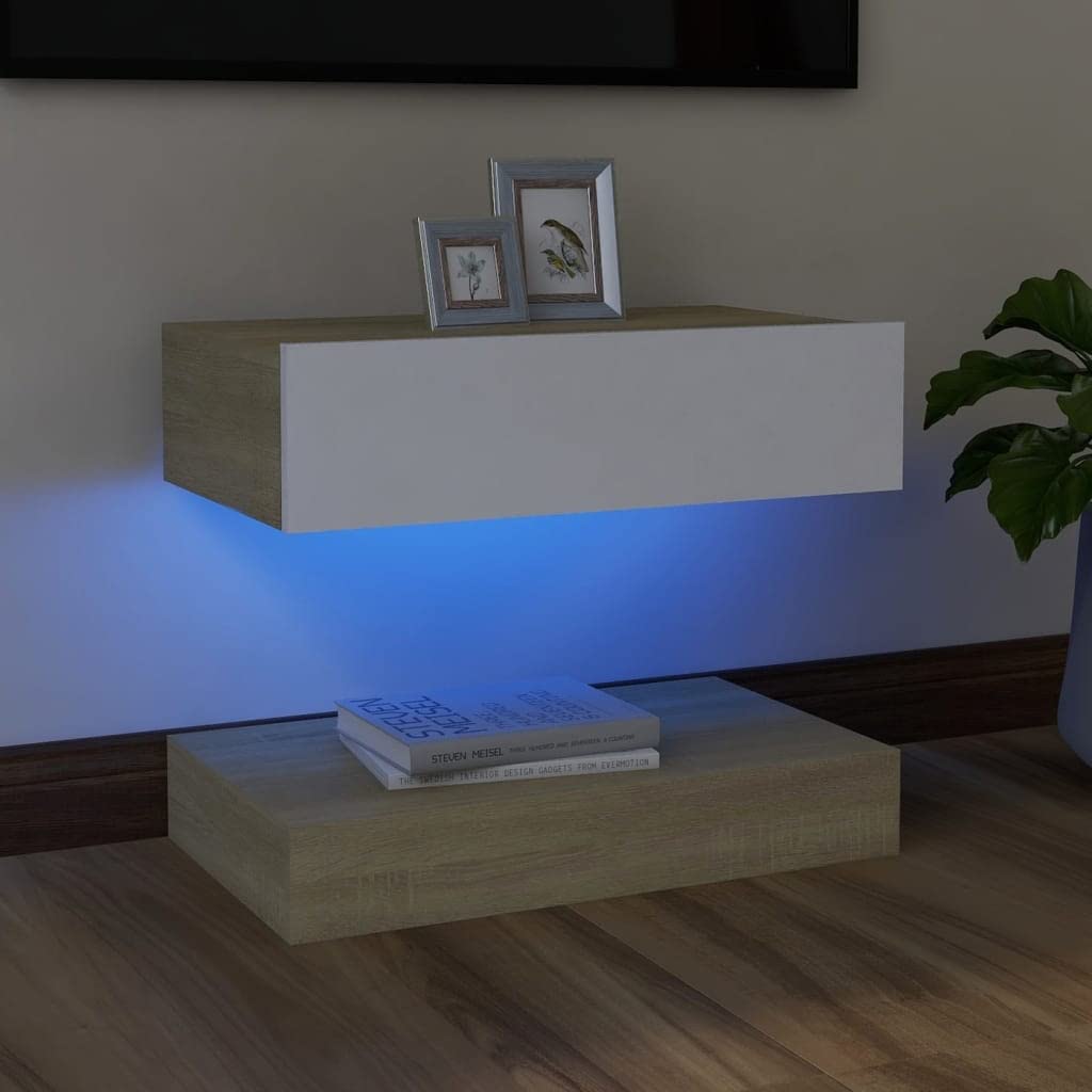 Modern TV Stand with LED Lights - 23.6