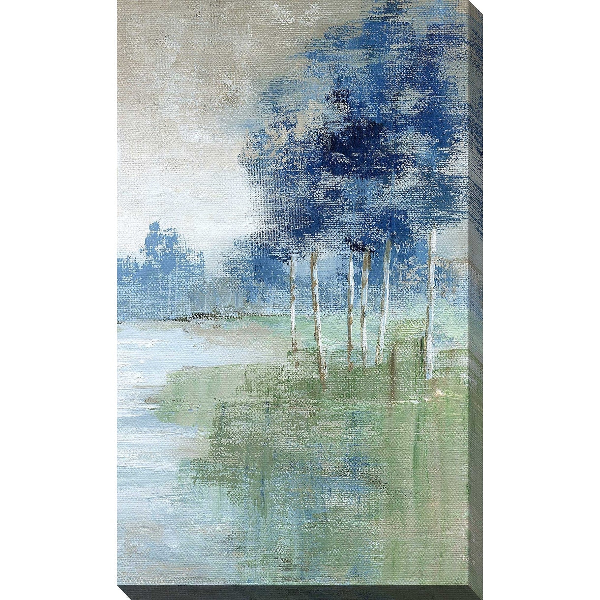 Birch River I (Vertical) by Nan - Premium Canvas Wall Art Print - Nature Landscape Decor for Living Room, Bedroom & Office