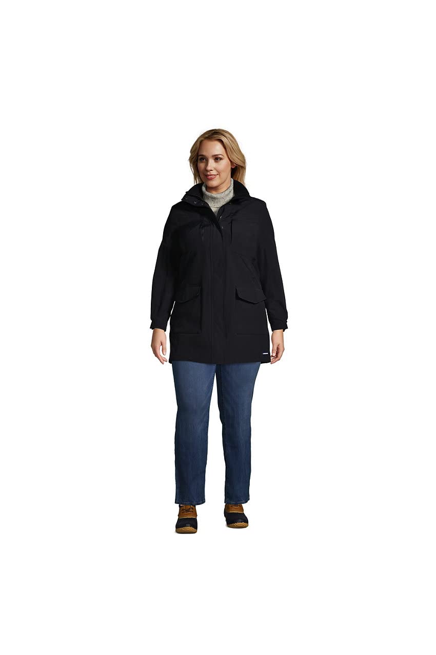 Lands' End Women's Classic Squall Waterproof Raincoat - Lightweight Windproof Jacket for Outdoor Activities, Commuting & Travel