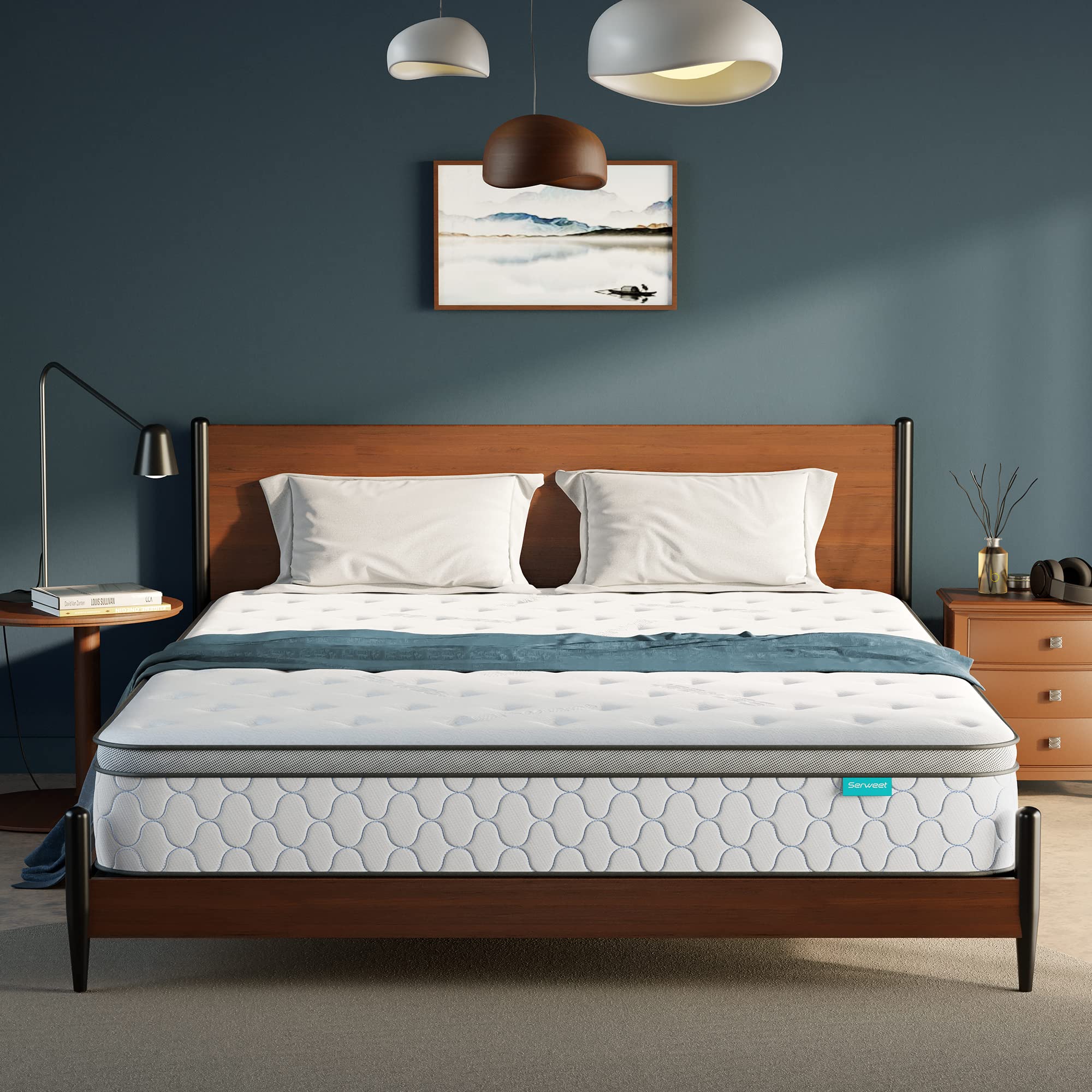 8 Inch Twin Memory Foam Mattress - Cooling Hybrid Mattress in a Box with 5-Zone Pocket Springs for Pressure Relief | Medium Firm Feel | 100-Night Trial | Perfect for Guest Rooms, Dorms & Small Spaces