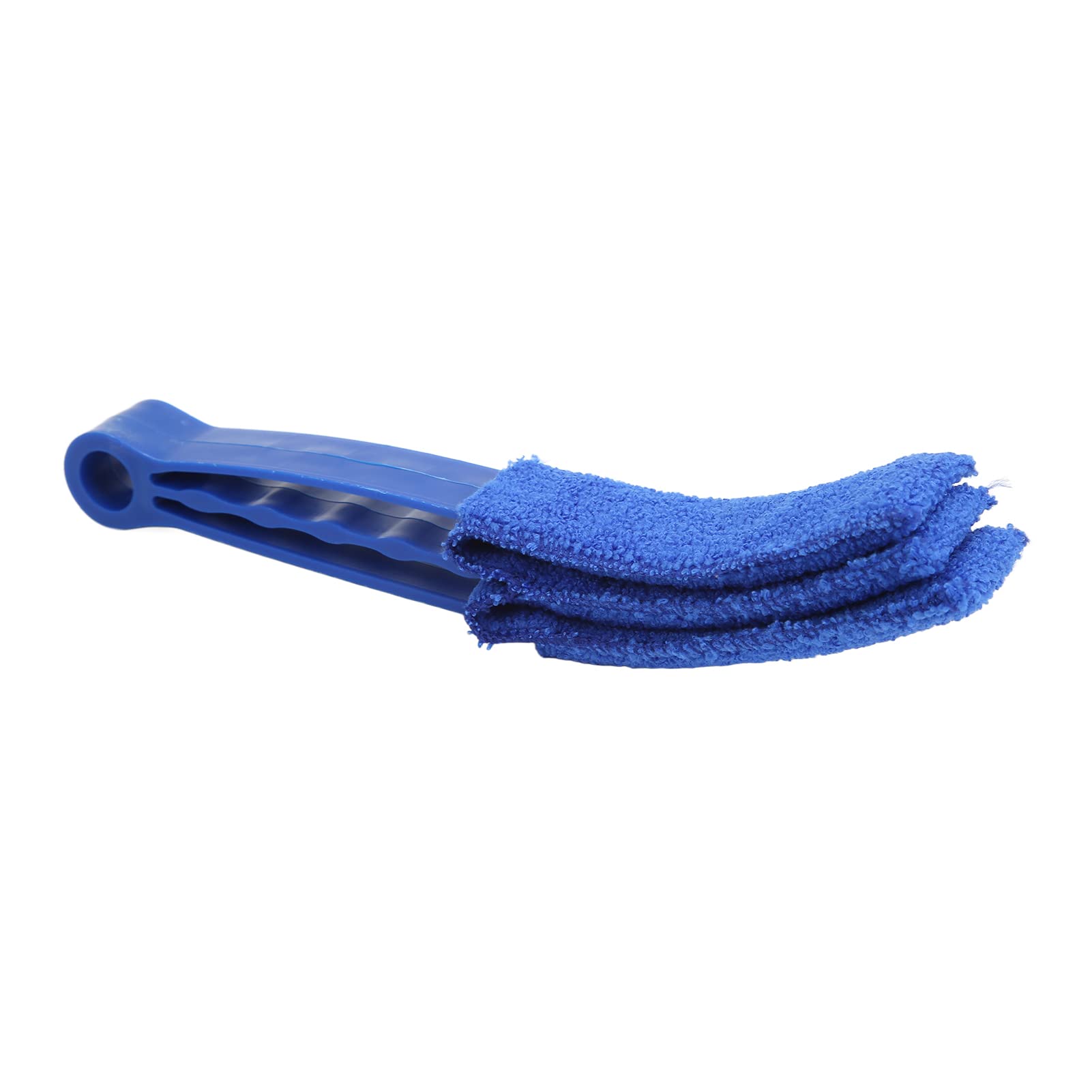 DOINGKING Microfiber Window Blinds Duster - Small Multipurpose Cleaning Tool for Car Vents, Air Vents, Shutters & Fans - High Water Absorption, Durable Plastic Handle (Blue) - Perfect for Home, Office & Car Cleaning