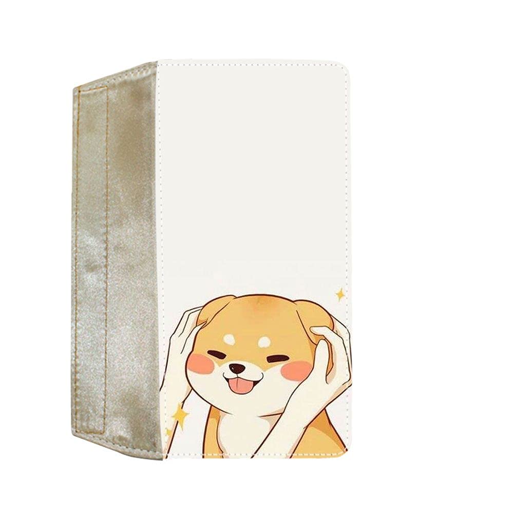 Shiba Inu Dog Pattern Cotton Wallet for Women - Cute & Durable Card Holder for Everyday Use, Travel, and Gift Giving