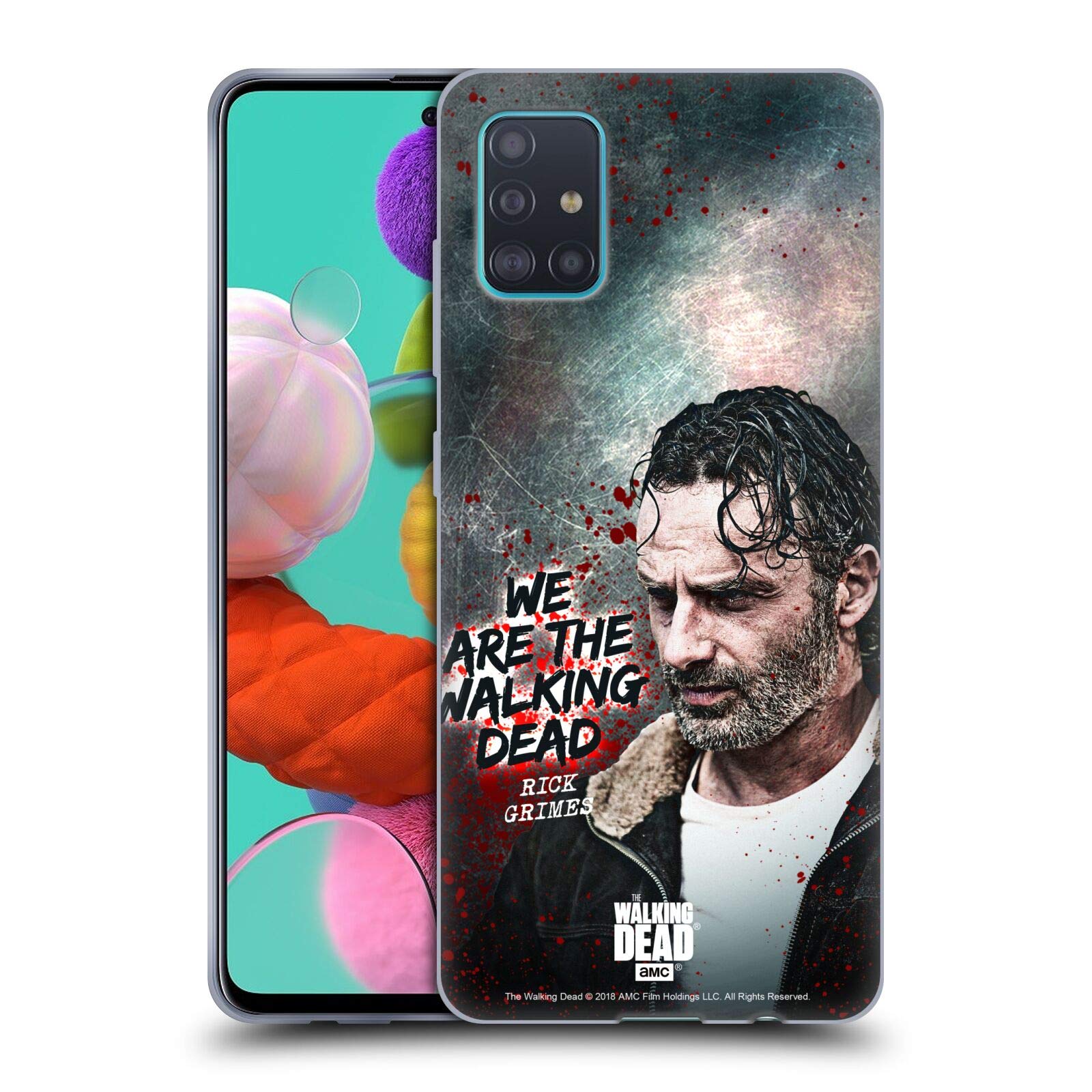 Head Case Designs Officially Licensed AMC The Walking Dead Rick Grimes Legacy Soft Gel Case for Samsung Galaxy A51 (2019) - Durable Protection for Fans & Daily Use