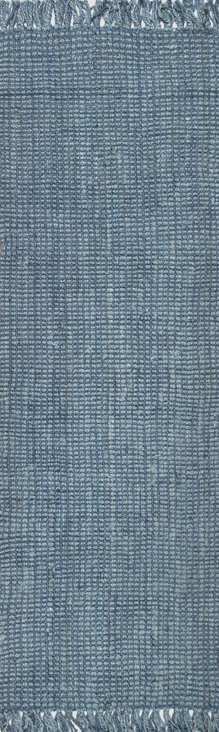 Chunky Jute Tasseled Rug - Soft & Durable Handwoven Blue Area Rug for Boho Living Room, Bedroom or Nursery Decor
