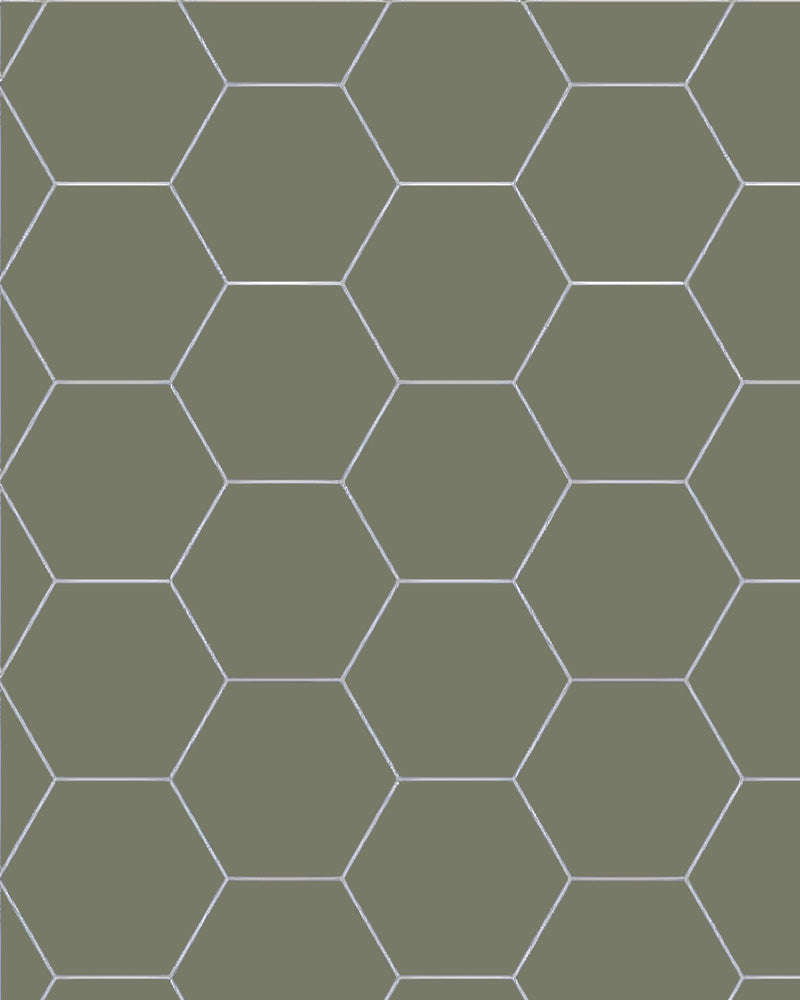 Klinker Hexagon 15x15 cm Green Australian Granite Tile - Premium Winckelmans Ceramic Flooring for Kitchen, Bathroom & Outdoor Patio
