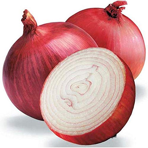 Red Creole Onion Seeds (25 Count) - Spicy Red Flesh Flat Bulbs for Cooking, Salads & Home Gardening - Perfect for Mexican, Cajun & Asian Cuisine