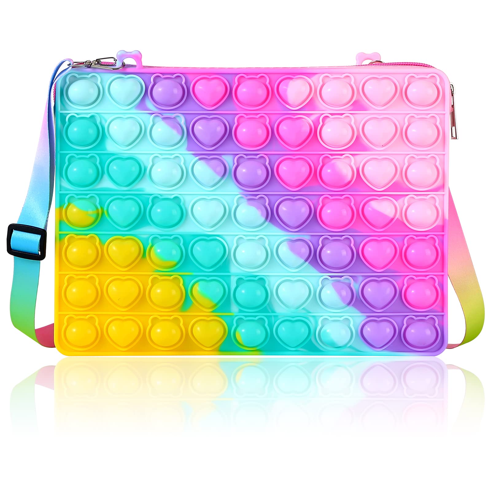 **Pop It Coin Purse for Girls - Cute Fidget Toy & Small Wallet for Kids - Perfect for School Supplies, Christmas Gifts, Birthday Presents - Use for Stress Relief, Sensory Play & Organizing Coins**
