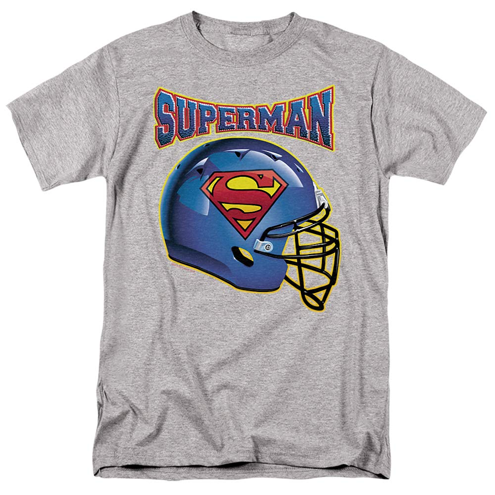 Superman Helmet Graphic T-Shirt for Men & Women | Unisex Adult Superhero Tee | Casual Wear & Cosplay Costume