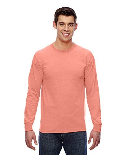 Fruit of the Loom Men's 100% Cotton Long Sleeve T-Shirt - Soft Comfortable Crewneck Tee for Casual Wear, Work & Layering