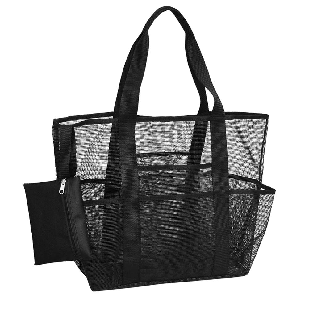 **ZYHHDP Large Mesh Beach Toy Bag - Waterproof Sandproof Tote with Multiple Pockets for Swim Gear, Pool Toys & Beach Essentials - Perfect for Vacation, Travel & Watersports**