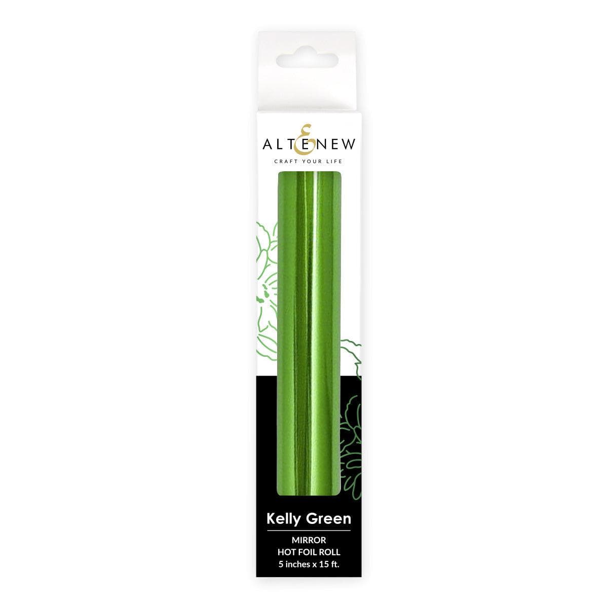 Kelly Green Mirror Hot Foil Roll for DIY Crafts, Gift Wrapping, and Scrapbooking - 50ft Decorative Foil Tape for Party Decorations and Home Projects