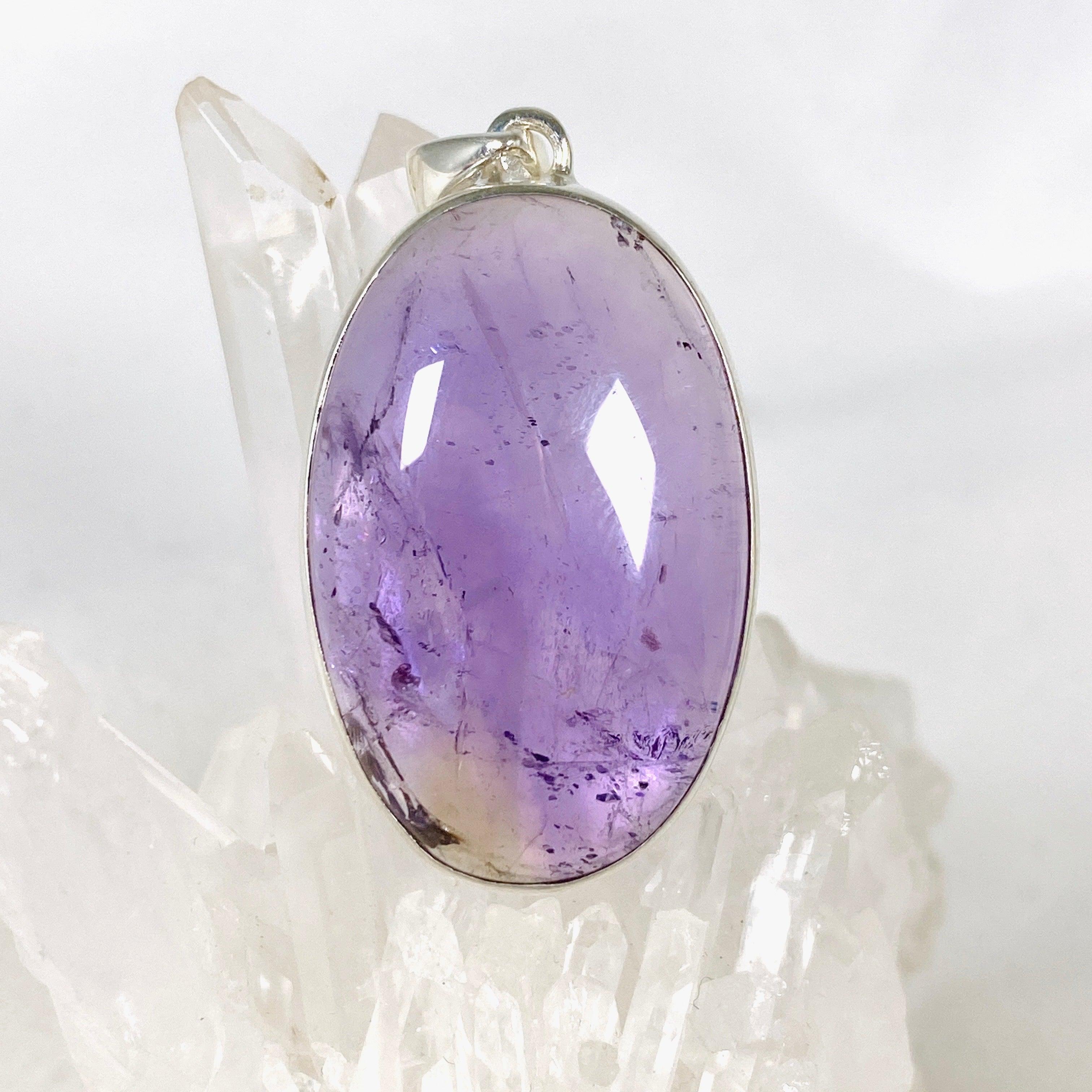 Natural Ametrine Oval Pendant Necklace - 925 Sterling Silver Jewelry for Women - Elegant Gift for Birthday, Anniversary & Special Occasions | Perfect for Evening Parties, Date Nights & Formal Events