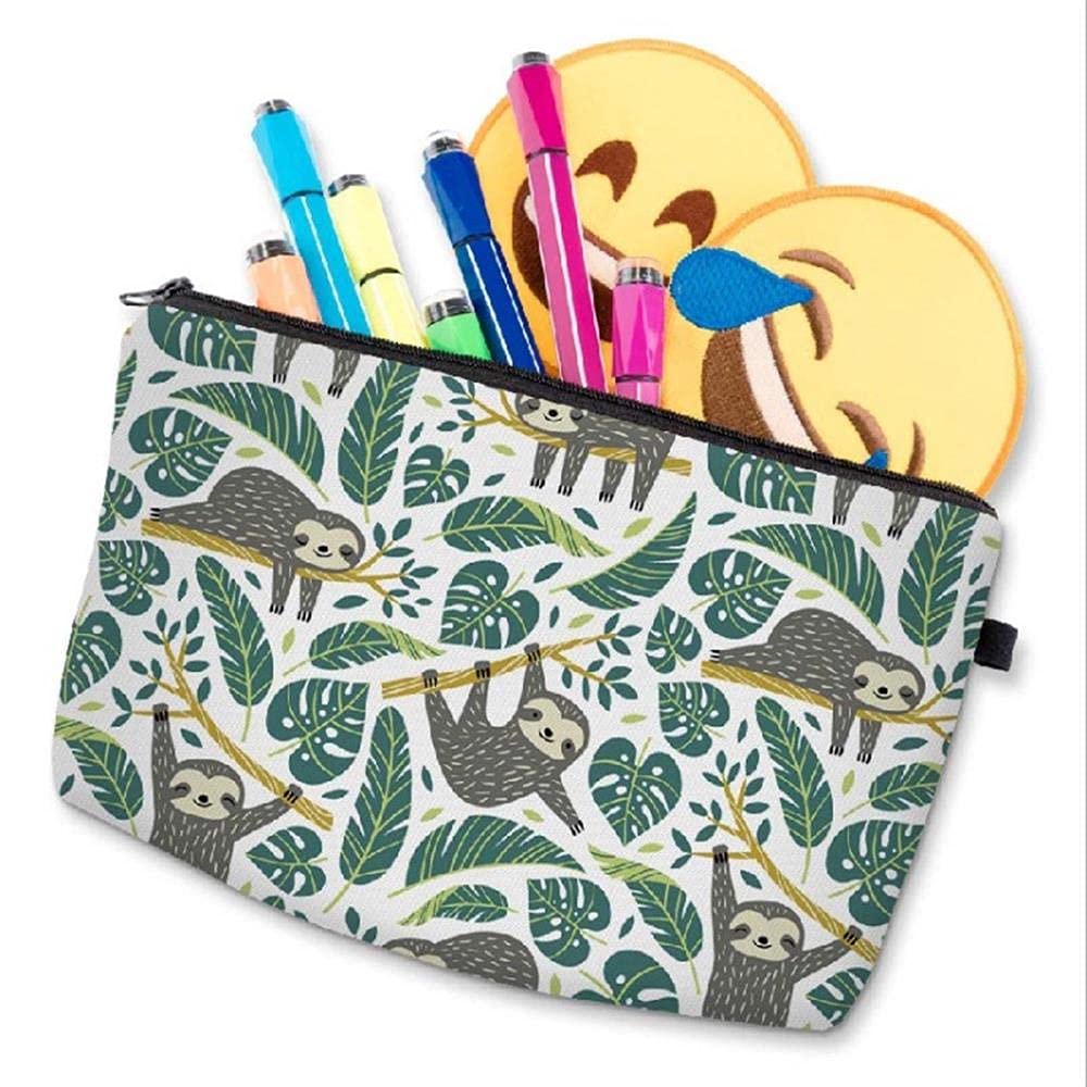 Cute Cosmetic Bag for Travel & Handbag - Cartoon Zipper Pouch for Makeup & Toiletries