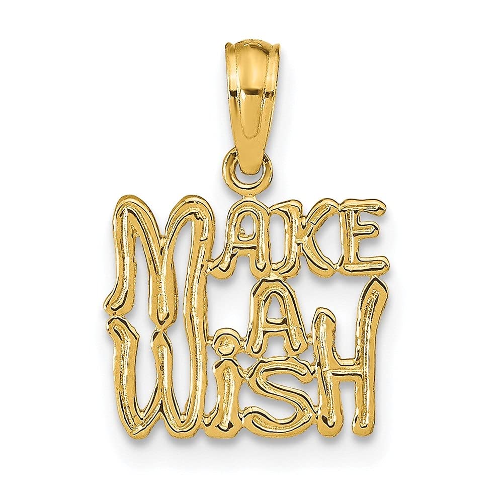 14K Yellow Gold Make A Wish Pendant Necklace for Women | Auriga Fine Jewelry | Elegant Gift for Birthday, Anniversary & Special Occasions