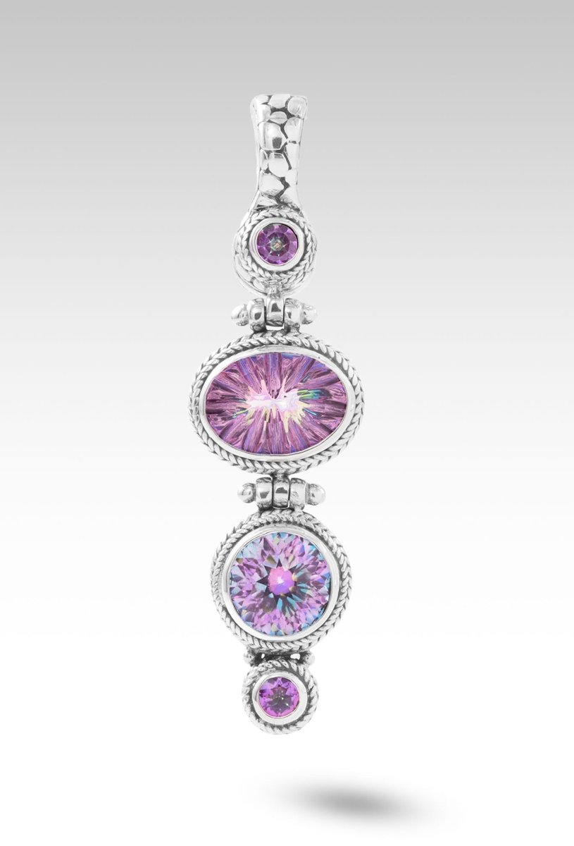 Let Your Faith Shine Pendant™ - Mystic Quartz, Lotus Blossom Topaz & English Tearose Topaz Jewelry for Spiritual Healing & Meditation | Perfect for Prayer, Yoga & Mindful Gifts
