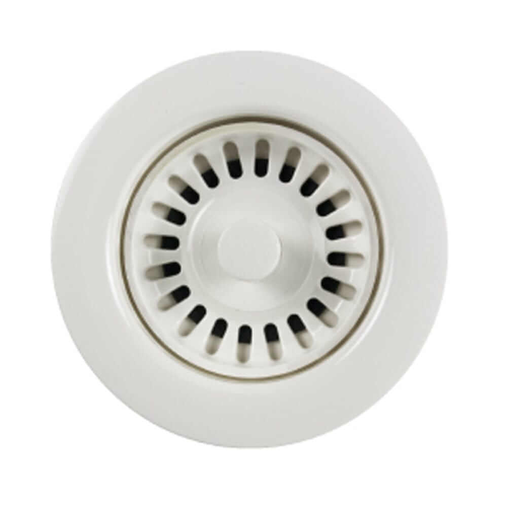 Houzer 3.5-Inch Plastic Basket Strainer - White (Model 190-9261) | Durable Kitchen Sink Drain Filter for Fruits, Vegetables & Dishwashing