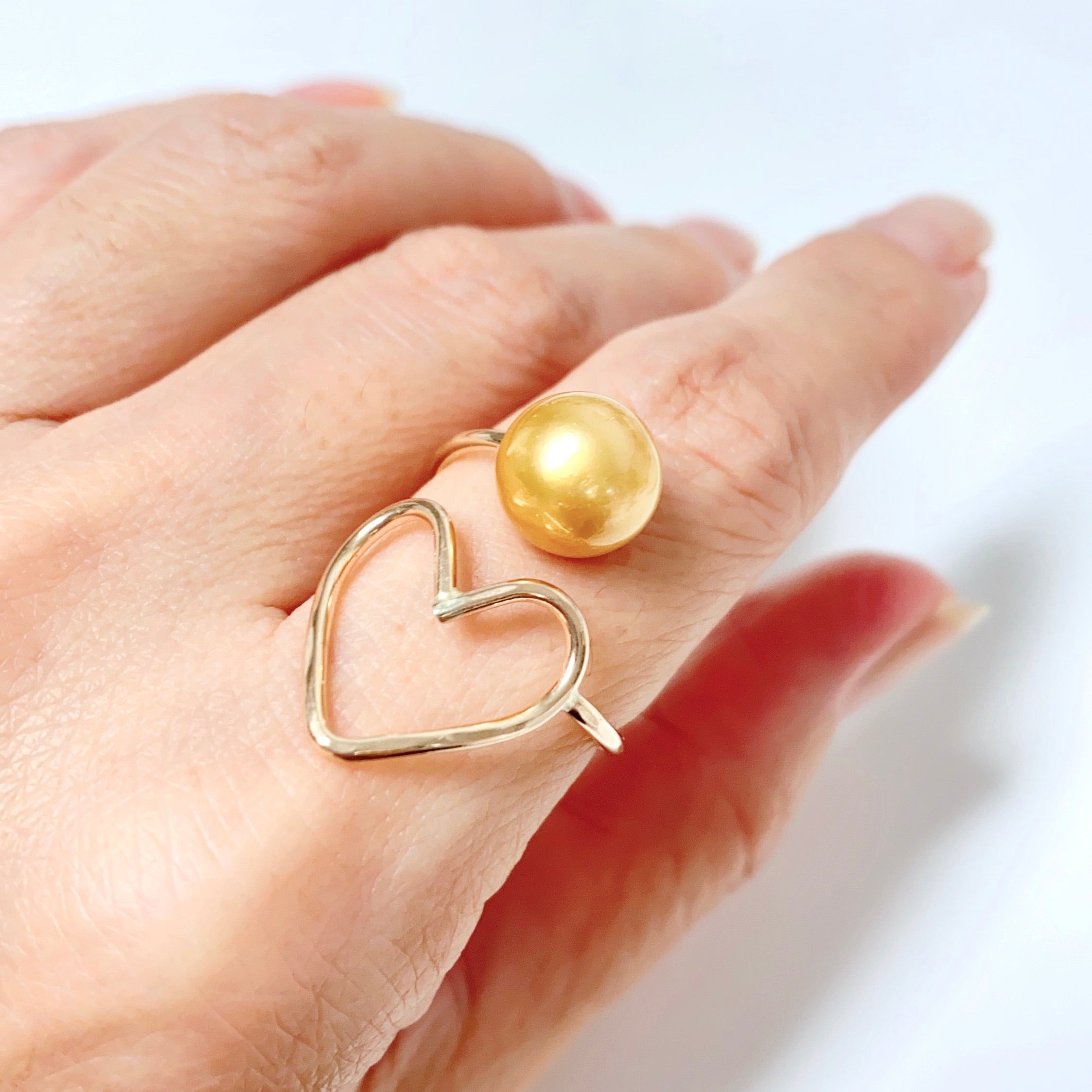 Luxury 14K Gold South Sea Pearl Ring EDEN (R212) - Elegant Jewelry for Weddings, Anniversaries & Special Occasions