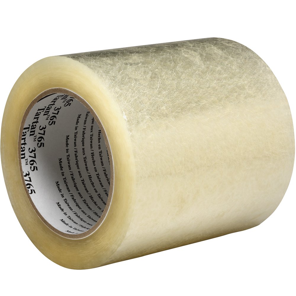 3M Tartan Label Protection Tape 3765 - 144mm x 132m (8 Rolls/Case) - Durable Shipping & Packaging Tape for Box Sealing, Warehouse Label Protection, and Industrial Use