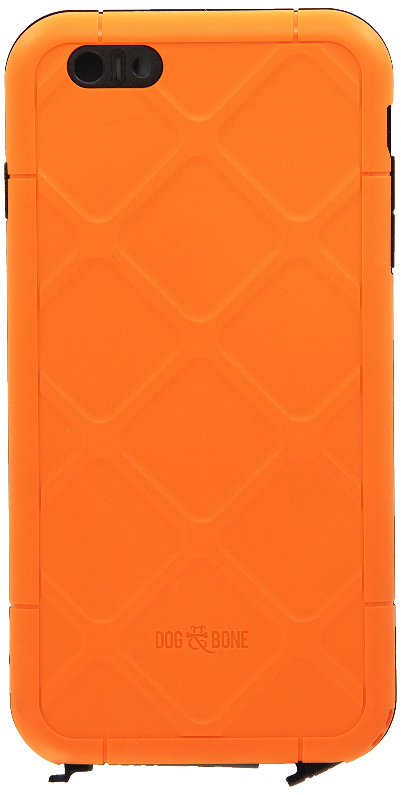 Waterproof iPhone 6s Plus/6 Plus Case - Shockproof & Durable Dog & Bone Phone Cover in Electric Orange - Perfect for Swimming, Beach & Outdoor Activities