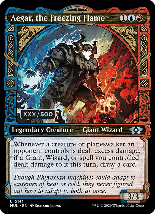 Aegar, the Freezing Flame - Serialized MTG Card | Multiverse Legends | Collectible Trading Card Game for Deck Building & Strategy Games
