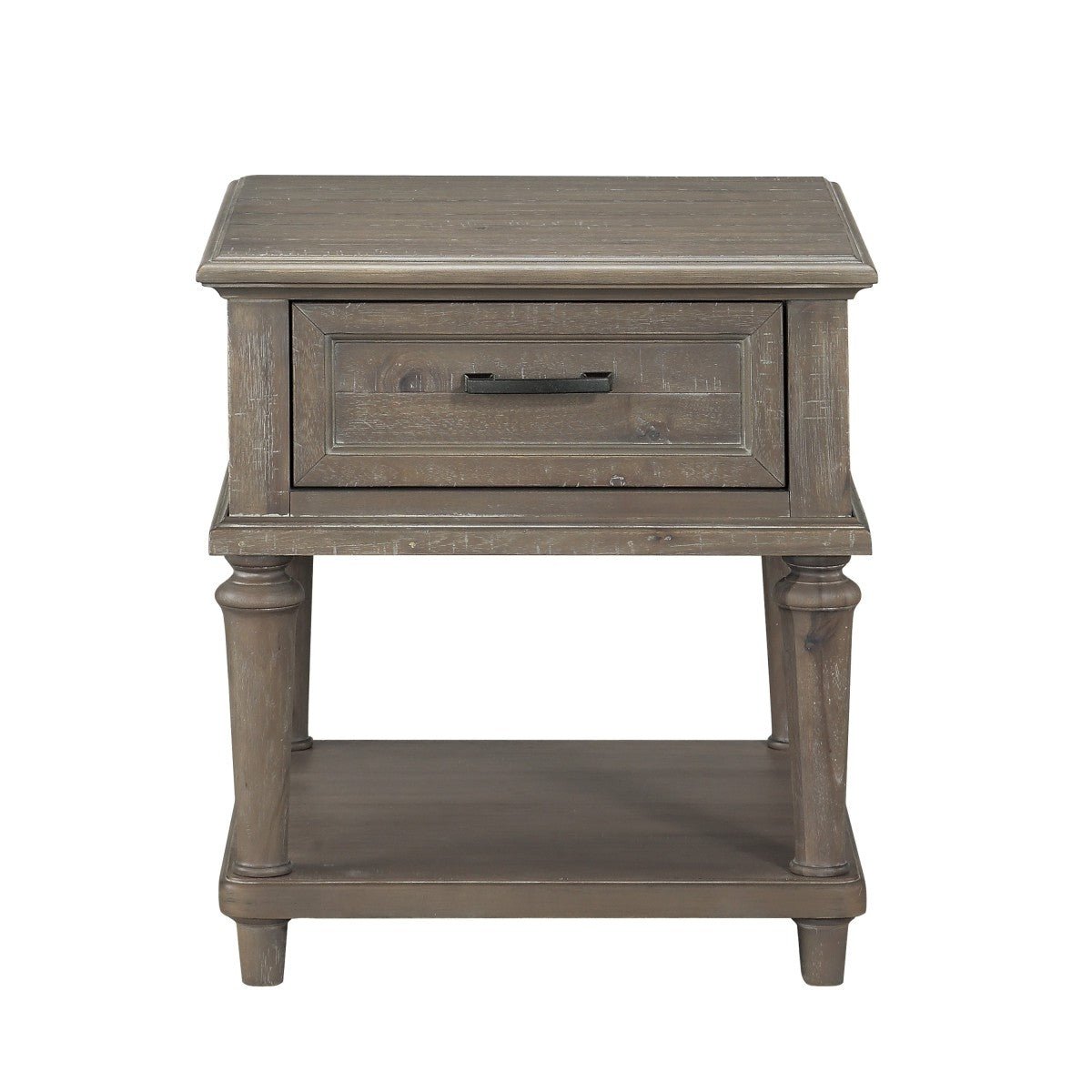 Cardano Grey Modern End Table - Stylish Nightstand for Living Room, Bedroom & Office - Perfect for Small Spaces & Home Decor