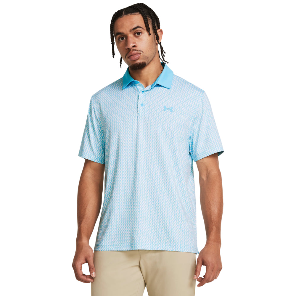 Men's Under Armour Playoff Printed Polo Shirt - Moisture-Wicking, Breathable & Quick-Dry Performance Golf & Casual Wear