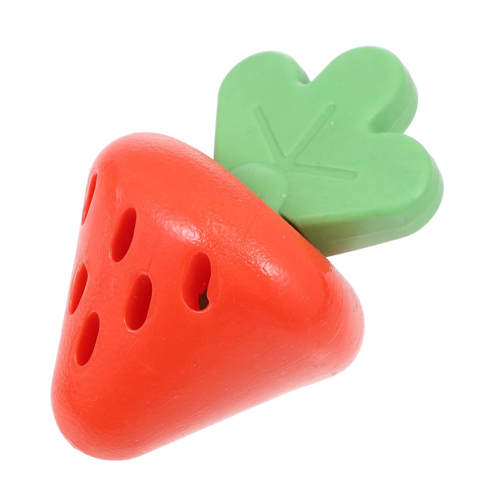 VILLCASE Strawberry-Shaped Dog Food Dispenser Toy - Interactive Treat Dispensing & Teeth Cleaning Chew Toy for Dogs - Perfect for Mealtime Fun, Training Rewards & Dental Health