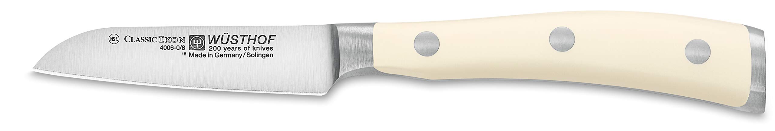 Wusthof Classic Ikon Creme 3-inch Straight Paring Knife - Premium German Stainless Steel Kitchen Knife for Peeling, Slicing & Precision Cutting - Perfect for Fruits, Vegetables & Small Food Prep