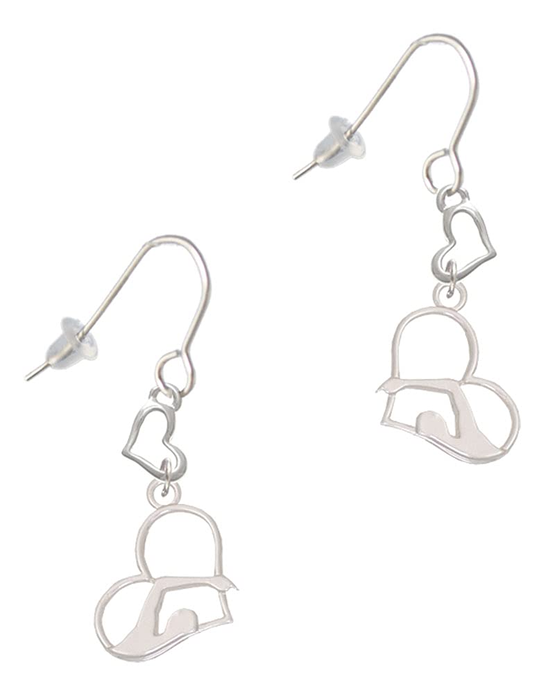 Delight Jewelry Heart French Earrings for Swimming & Gifting