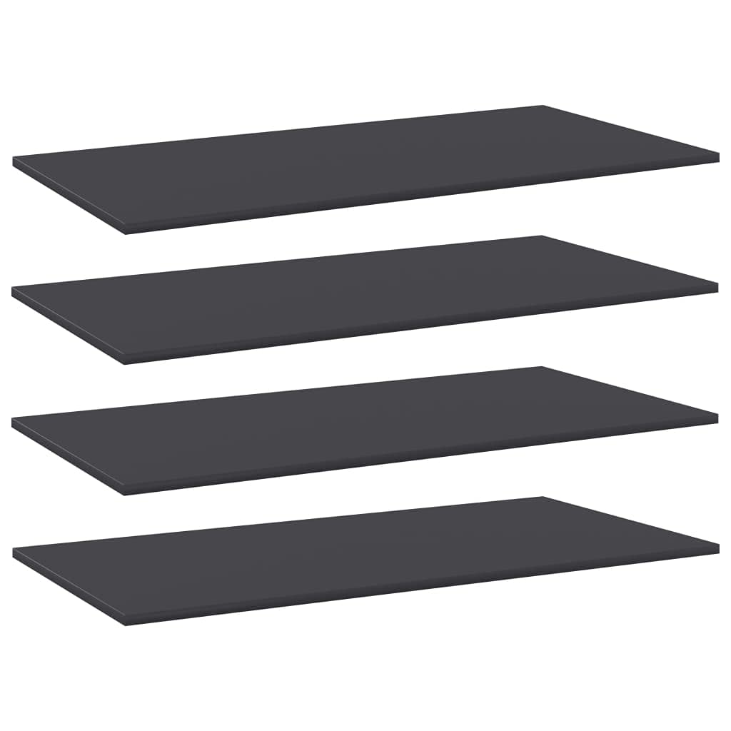 4-Pack Gray Bookshelf Replacement Panels - Floating Shelf Boards for Book Storage & Display | Organizer Shelves for Bookcase, Home Office & Living Room Decor (Accessories Not Included)
