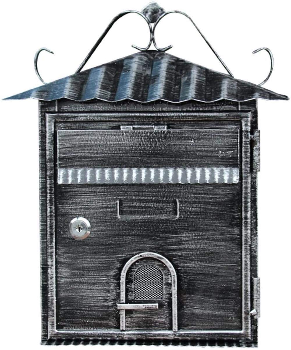 Outdoor Wall-Mounted Mailbox Villa - Rustic Letter Box & Receipt Holder (22x8.5x35cm) - Perfect for Home, Garden, Office & Suggestion Box Use