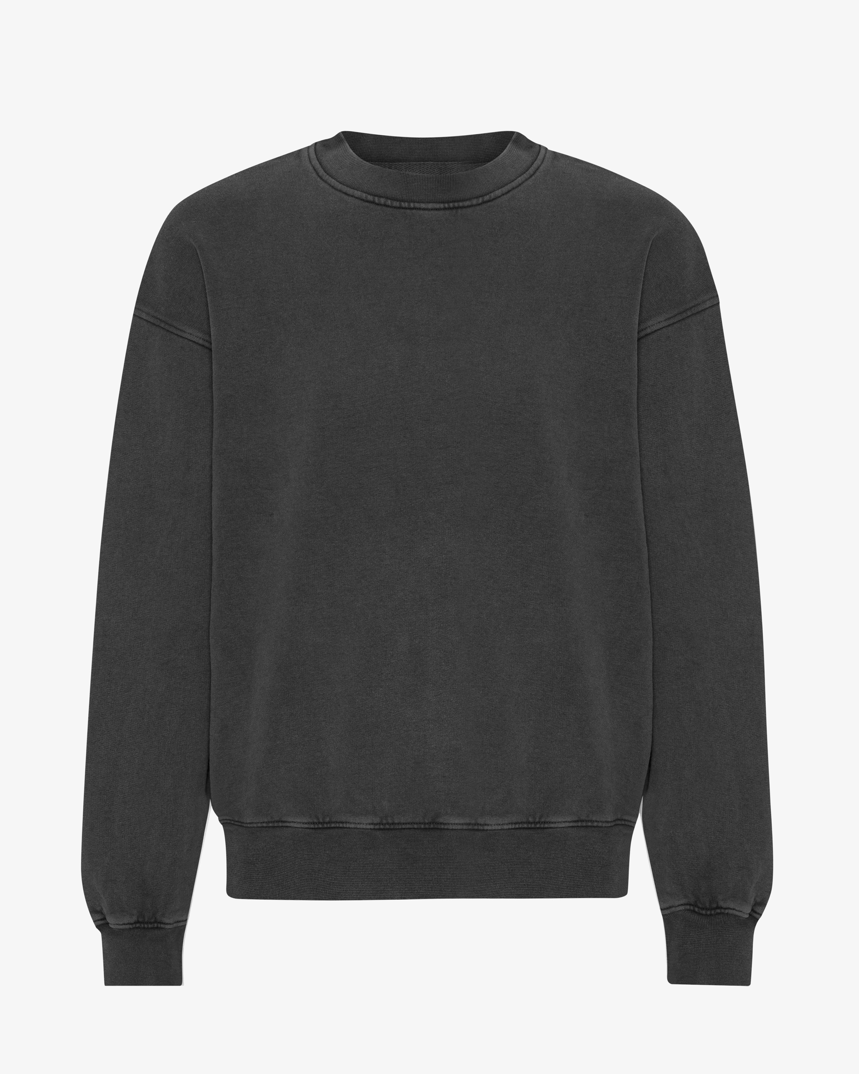 Organic Oversized Crewneck Sweatshirt - Faded Black | Soft & Comfortable Unisex Pullover for Casual Wear, Loungewear & Street Style