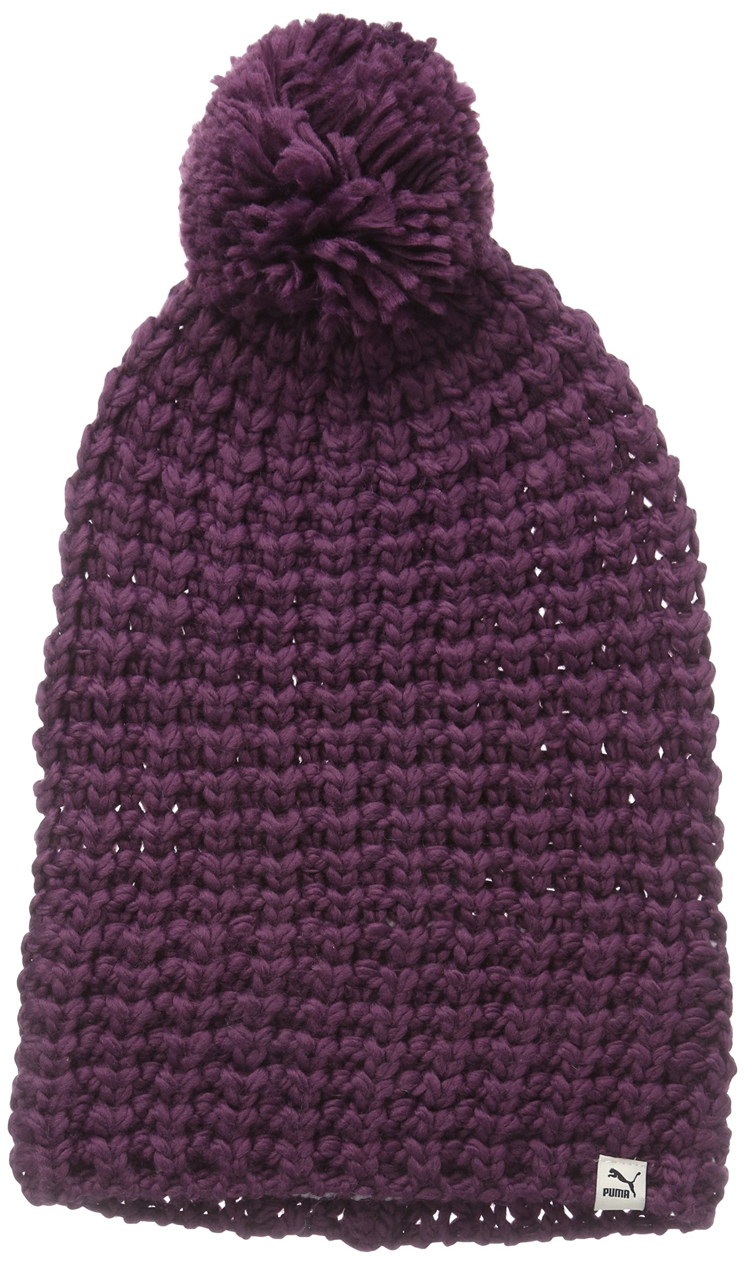 PUMA Women's Big Pom Beanie Hat - Soft Winter Knit Hat with Faux Fur Pom for Cold Weather - Perfect for Skiing, Snowboarding & Outdoor Activities