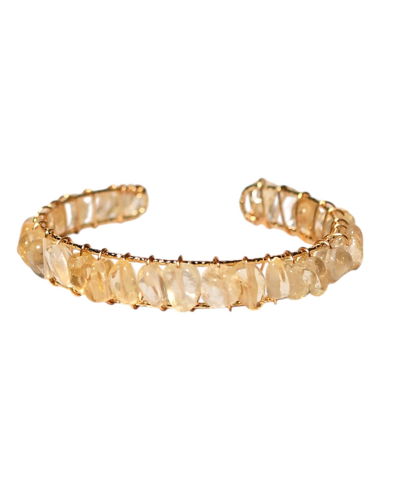 Natural Citrine Gemstone Bangle Bracelet for Women - Healing Crystal Jewelry for Energy, Wealth & Positivity - Perfect for Meditation, Yoga & Spiritual Gifts
