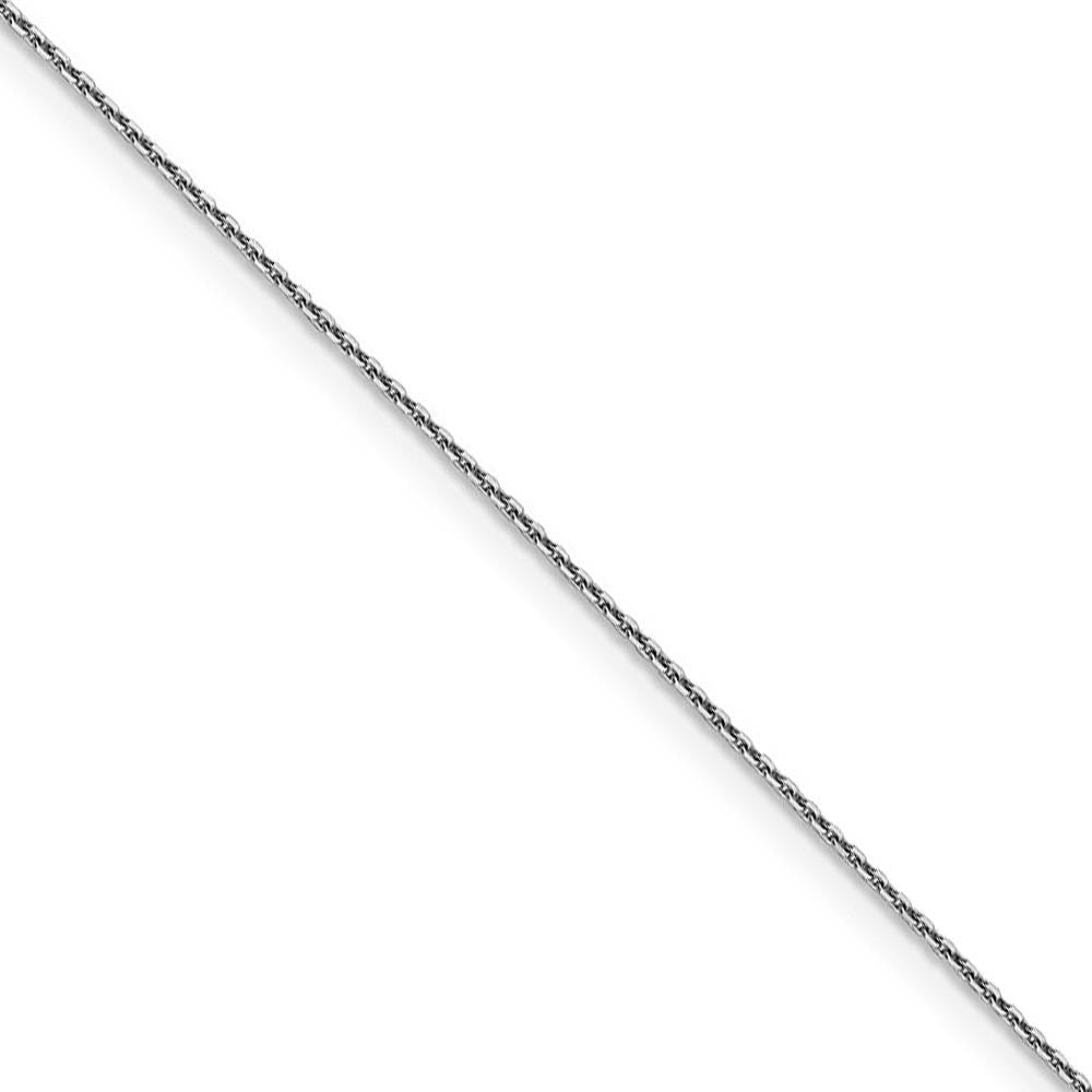 The Black Bow 0.9mm 10k White Gold Diamond Cut Cable Chain Necklace - Perfect for Weddings, Anniversaries & Special Occasions