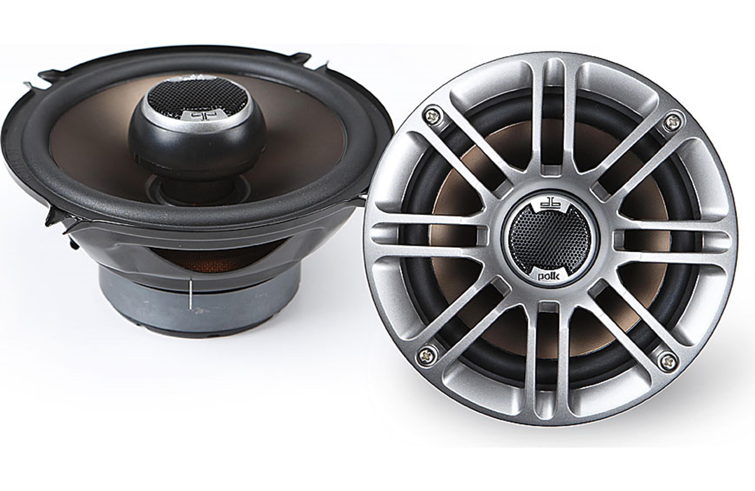 Polk Audio DB521 5.25 Inch 2-Way Coaxial Car Speakers - Premium Sound for Vehicles, Boats & Motorcycles | High-Performance Audio for Clear Bass & Crisp Treble