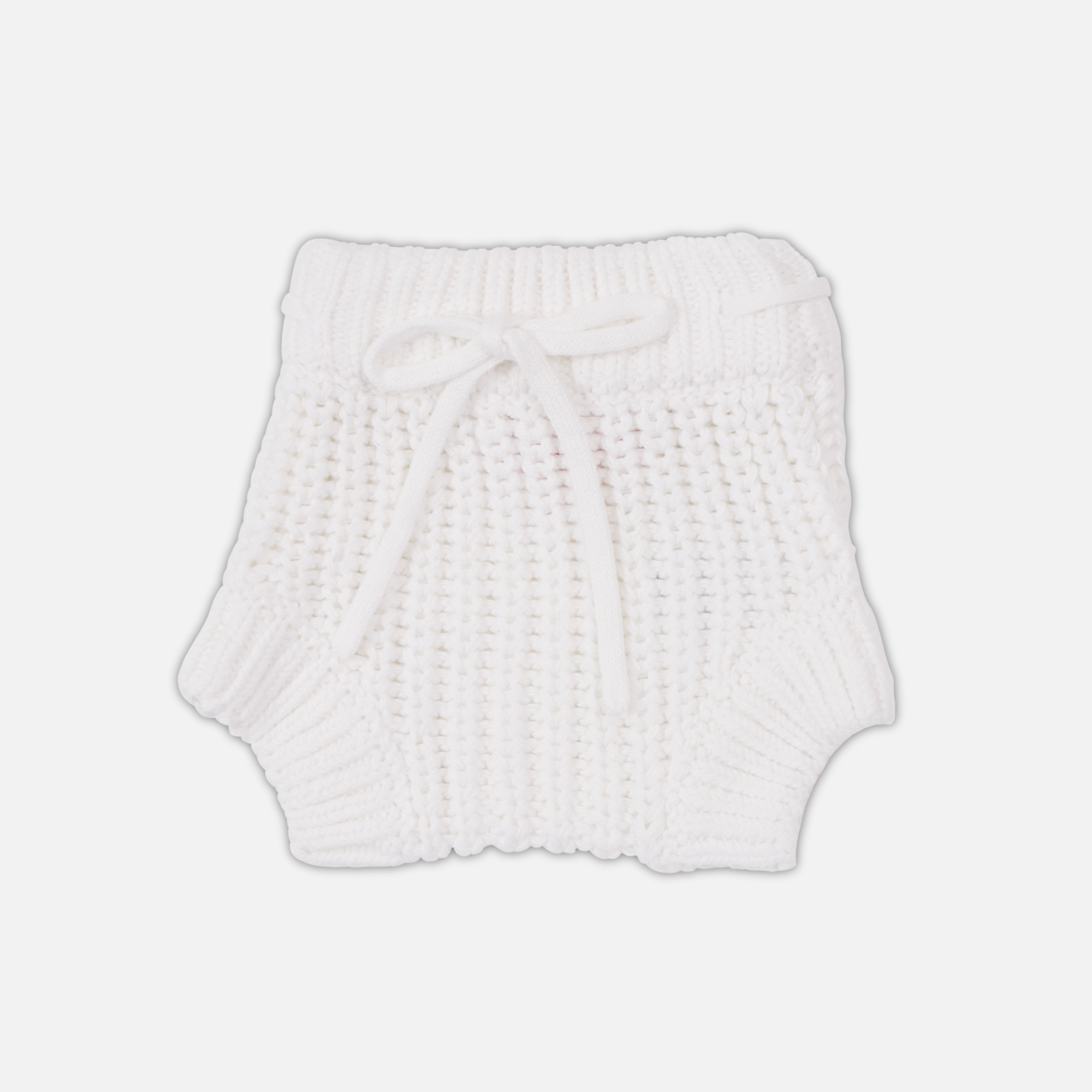Super Chunky Knit Bloomers - Soft Marshmallow Textured Baby Pants for Cozy Winter Outfits & Photo Shoots