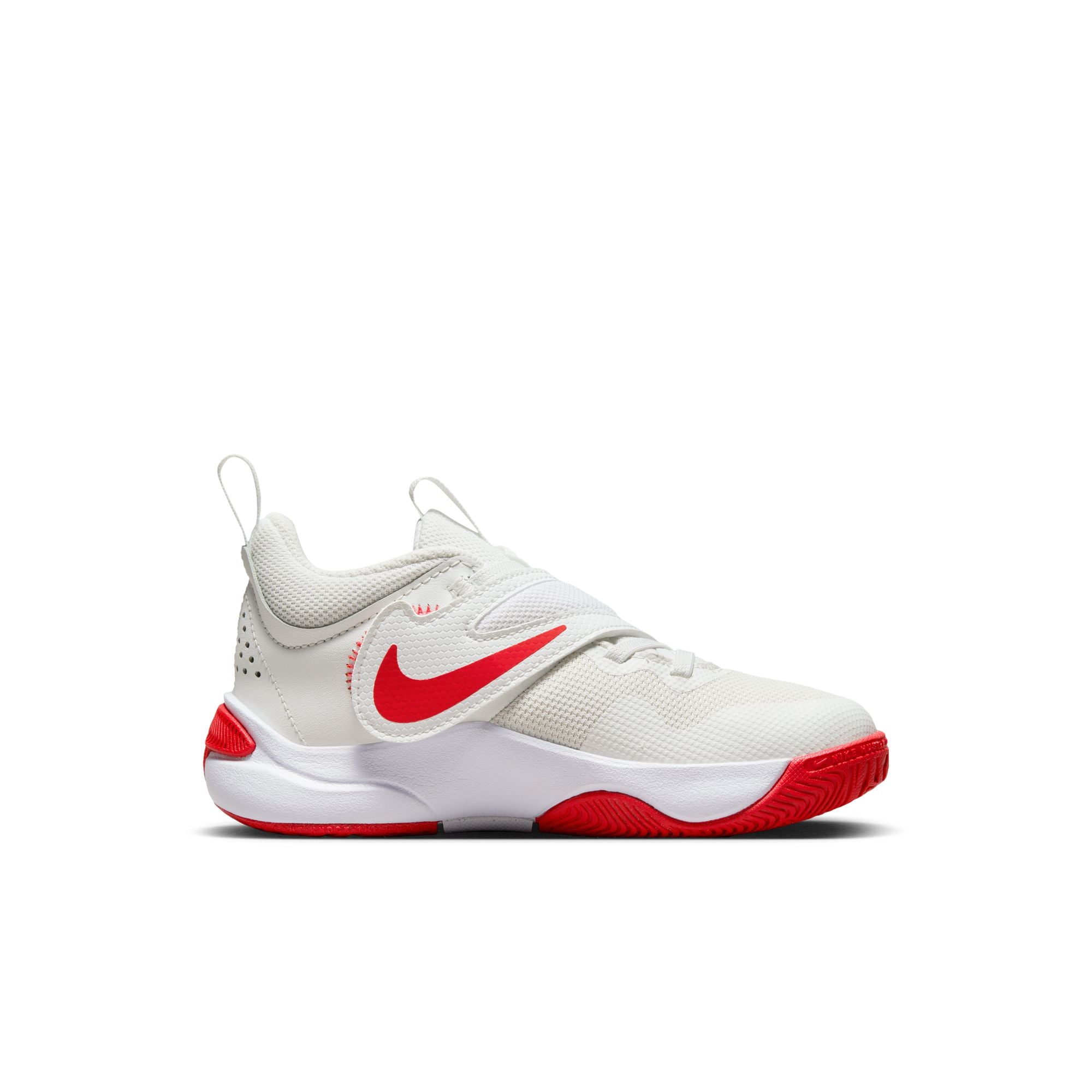 Nike Summit White/Track Red Team Hustle D 11 Kids' Sneakers - Lightweight Basketball Shoes for Boys & Girls - Perfect for School, Sports & Everyday Wear