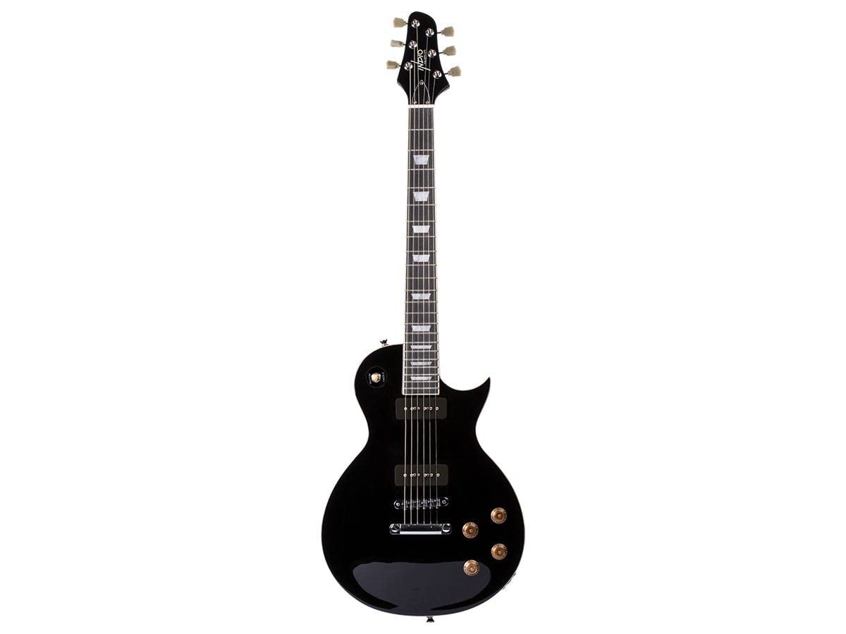 Monoprice 6 String Solid-Body Electric Guitar for Beginners & Professionals - Right-Handed, Black (610017) - Perfect for Rock, Blues & Home Practice