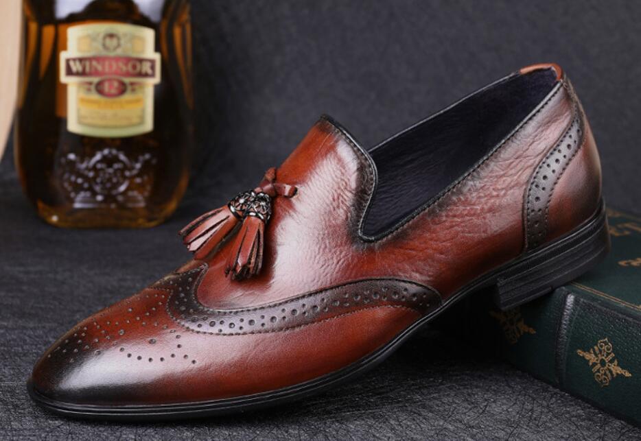 Premium Russet Leather Monk Strap Loafers for Men - Classic Dress Shoes for Wedding, Party & Formal Occasions - Comfortable Business & Evening Wear