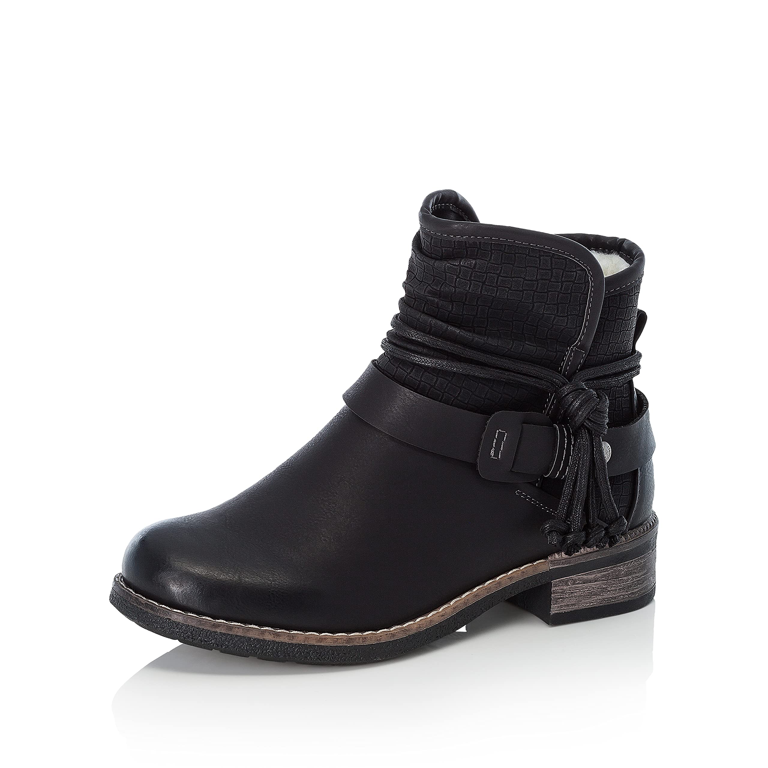 Rieker Eaton Women's Casual Ankle Boots - Comfortable Slip-Resistant Shoes for Fall & Winter - Perfect for Office, Travel and Daily Wear