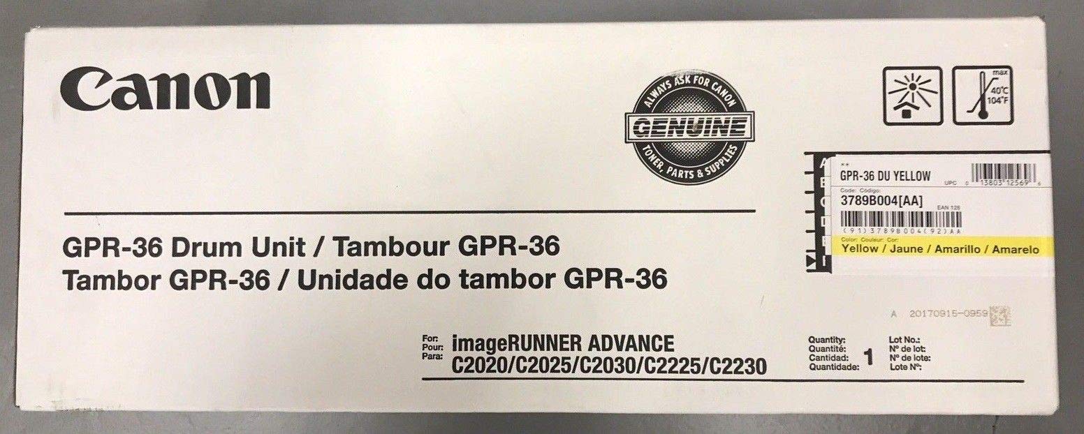Canon GPR-36 Yellow Toner Drum Cartridge for ImageRunner Advance C2020 C2030 C2225 C2233 Printers - Office & Business Printing Solution